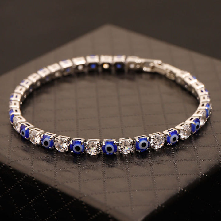 Hip-Hop Evil Eye Diamond Bracelet