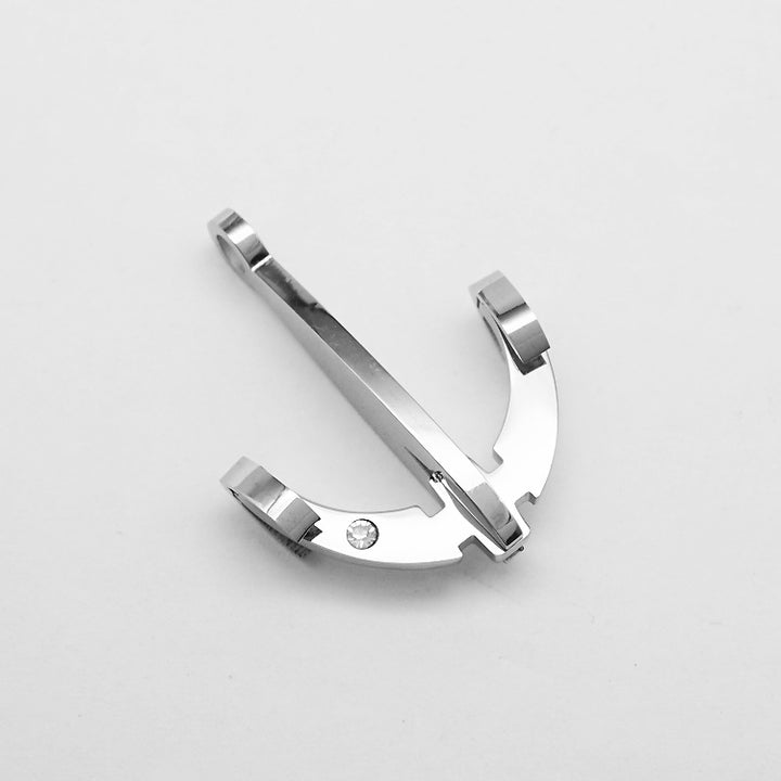 Vintage Crossbow Rhinestone Pendant · Stainless Steel Hip-Hop Punk Necklace