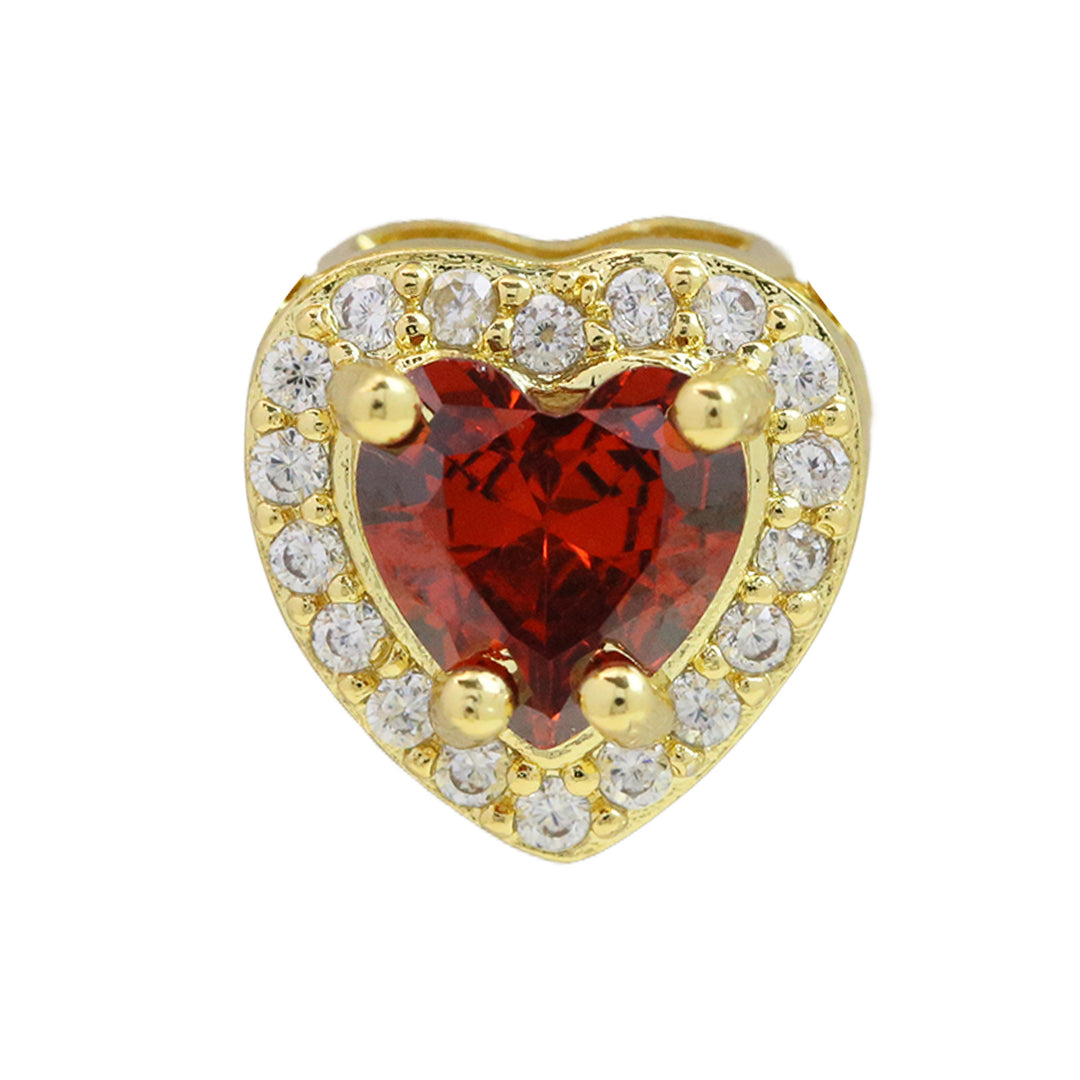 Heart-Shaped 12-Month Birthstone & Letter Pendant - Custom Name Love Necklace