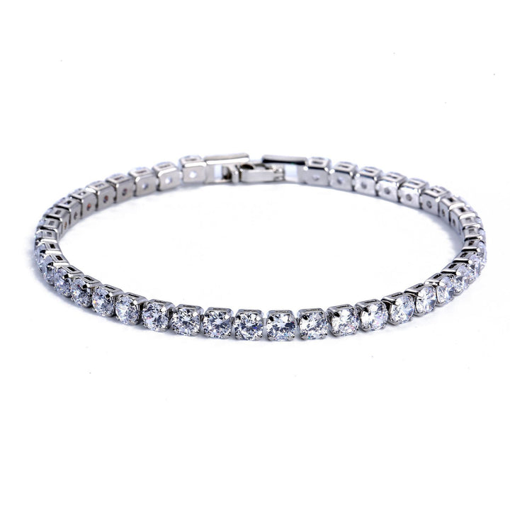 Full Diamond Tennis Bracelet (Luxury Shimmer Dopamine Style)