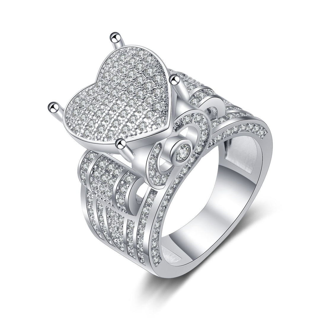 Heart Diamond Luxury Statement Ring (Romantic Proposal Engagement Band)