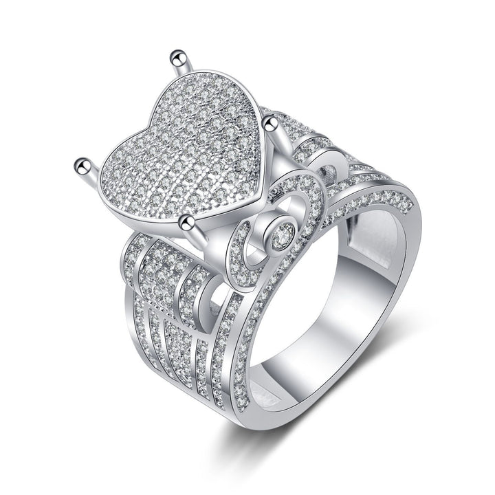 Heart Diamond Luxury Statement Ring (Romantic Proposal Engagement Band)