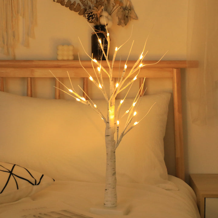 Easter Egg Birch Tree Light Ornament, LED Lit Tabletop Holiday Decor