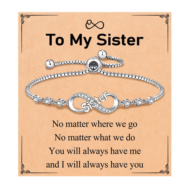 S925 Sterling Silver "To My Mom" Infinity Knot Bracelet (Motherly Love Memorial Style)