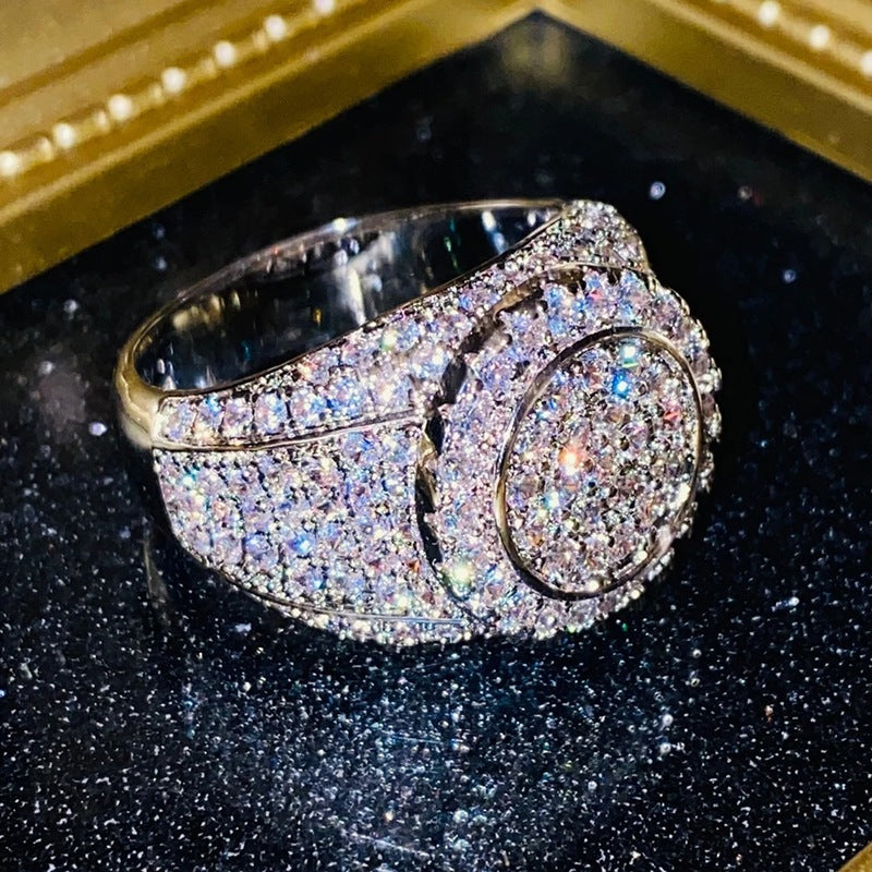 Double Halo Paved Ring