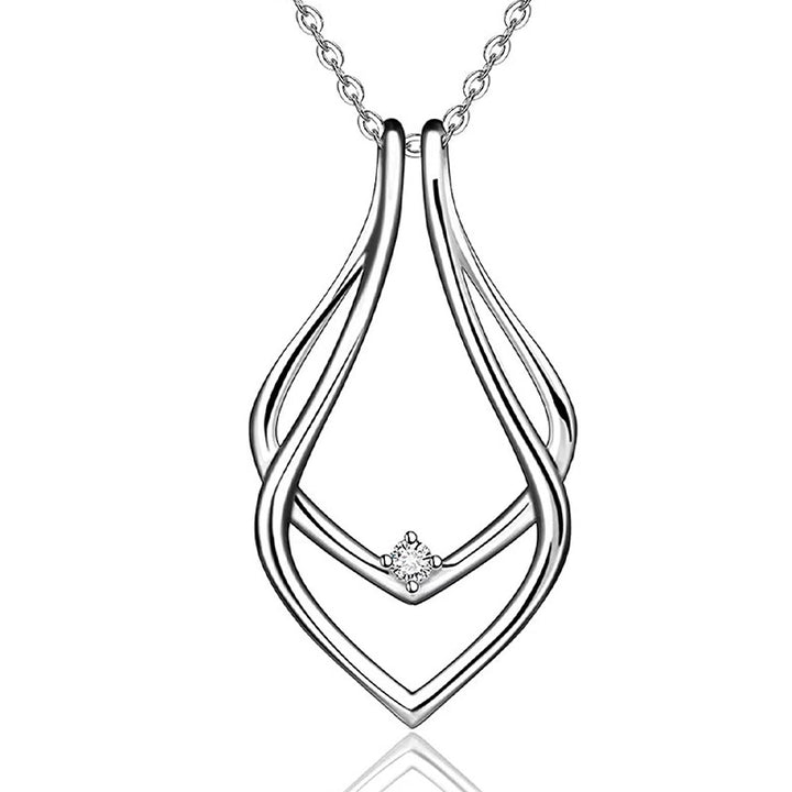 Double Layer Teardrop Diamond Pendant Necklace (3 Colors Minimalist Luxury Choker)