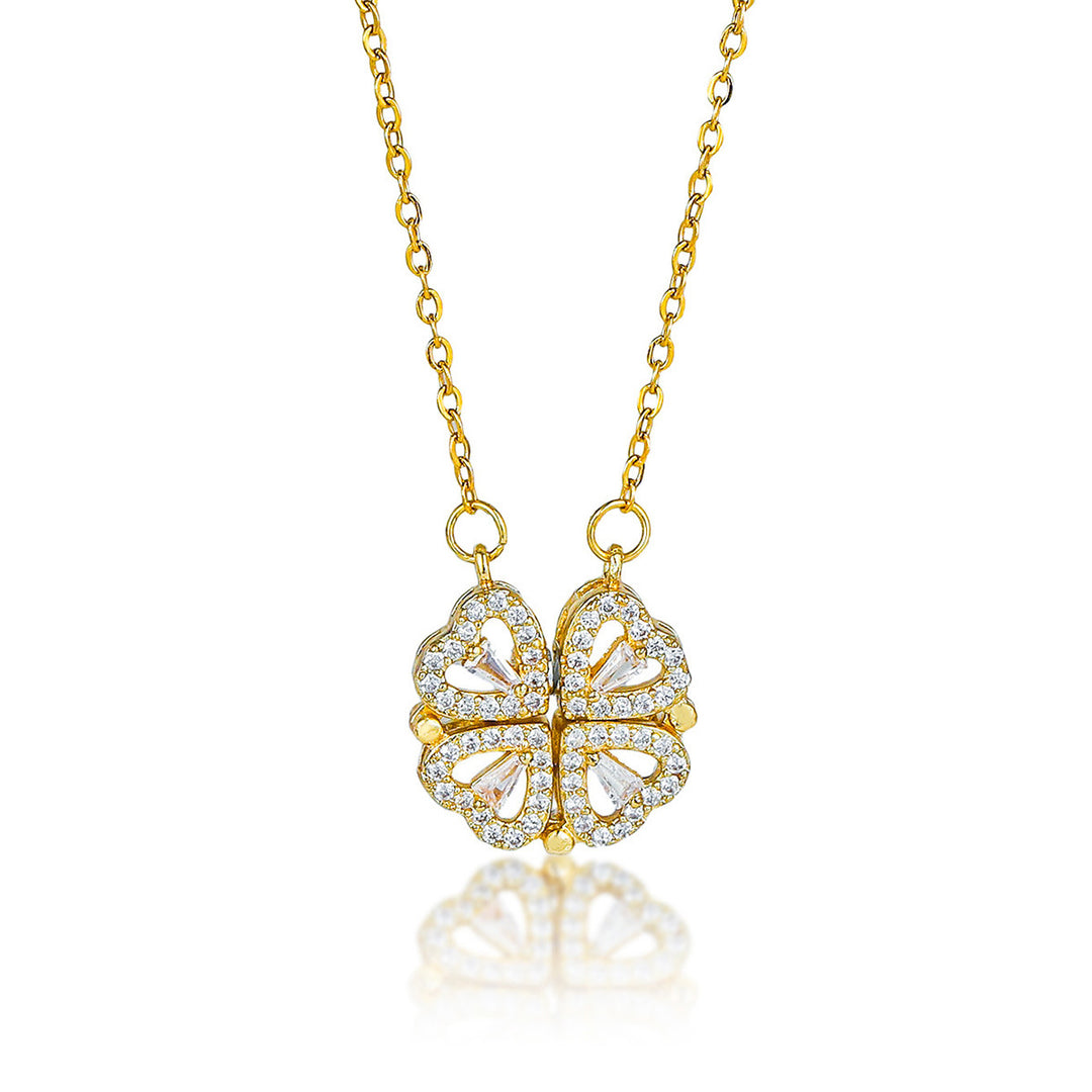 Transformable Heart Double Layer Choker Set (Light Luxury Niche Romantic Necklace)