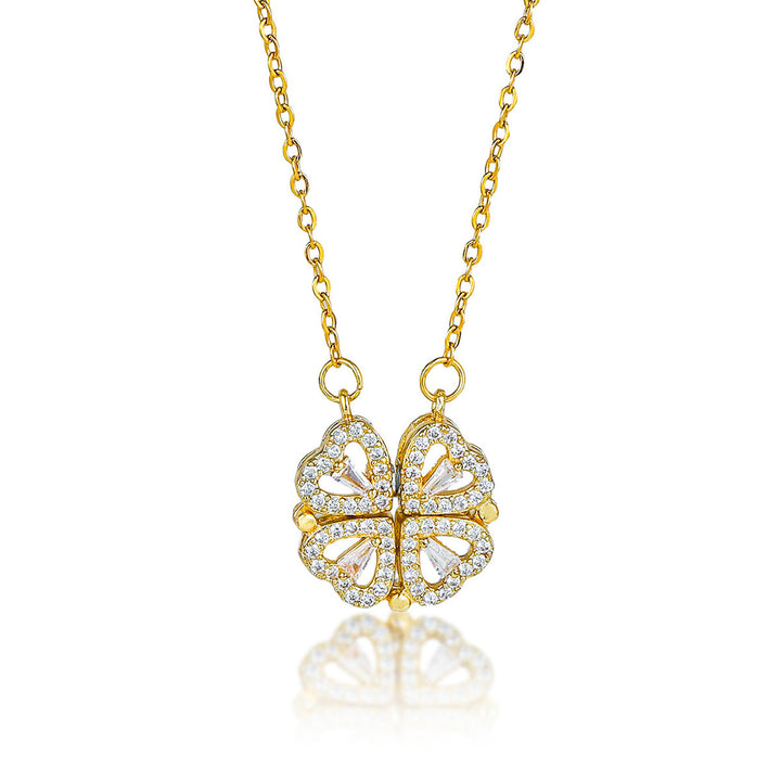 Transformable Heart Double Layer Choker Set (Light Luxury Niche Romantic Necklace)