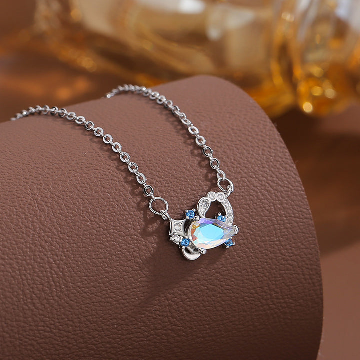 Vintage Iridescent Teardrop Diamond Multi-Style Necklace Set
