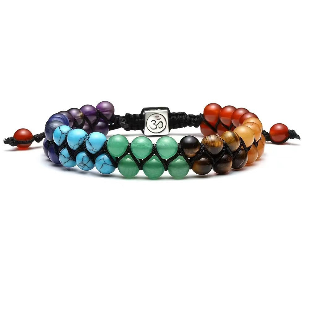 Chakra Natural Stone Braided Adjustable Bracelet
