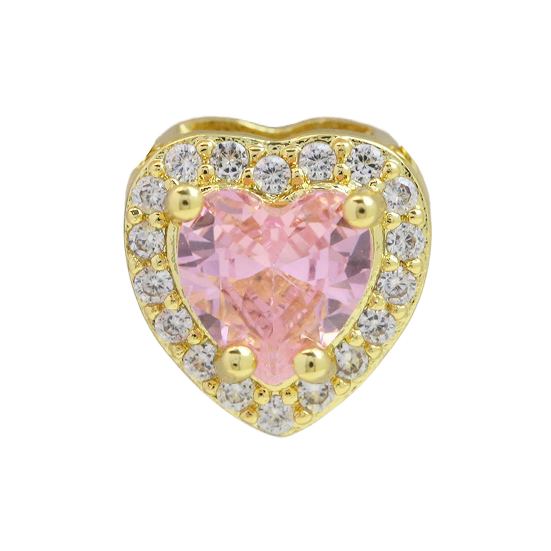Heart-Shaped 12-Month Birthstone & Letter Pendant - Custom Name Love Necklace