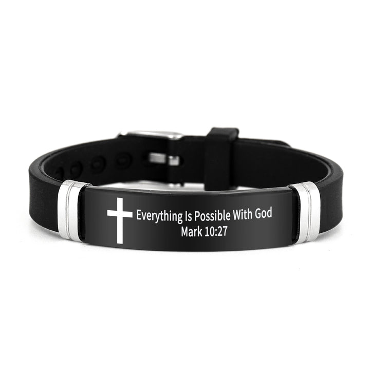 Bible Verse Inspirational Silicone Bracelet