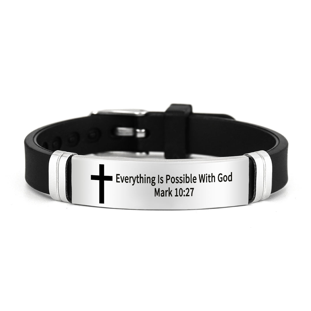 Bible Verse Inspirational Silicone Bracelet