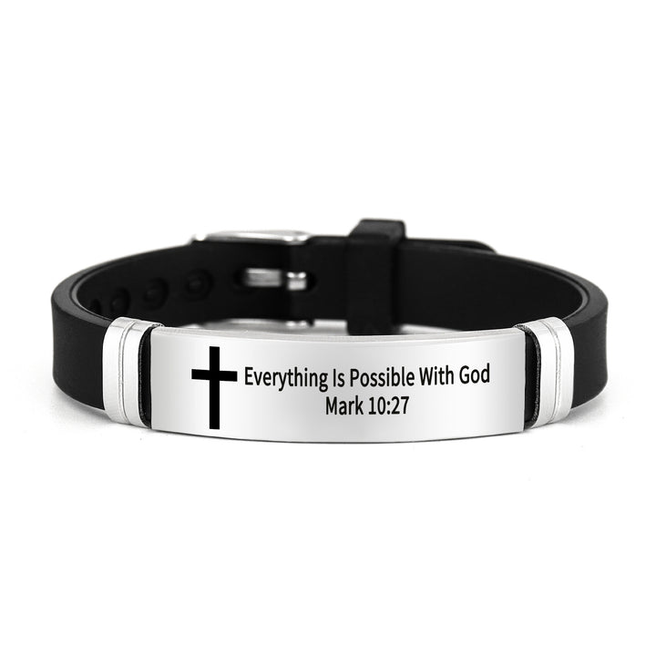 Bible Verse Inspirational Silicone Bracelet
