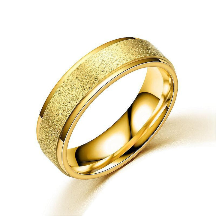 Matte Spark Wide Band Plain Ring