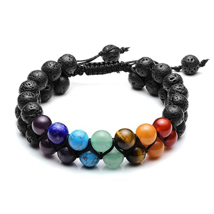 Chakra Natural Stone Braided Adjustable Bracelet