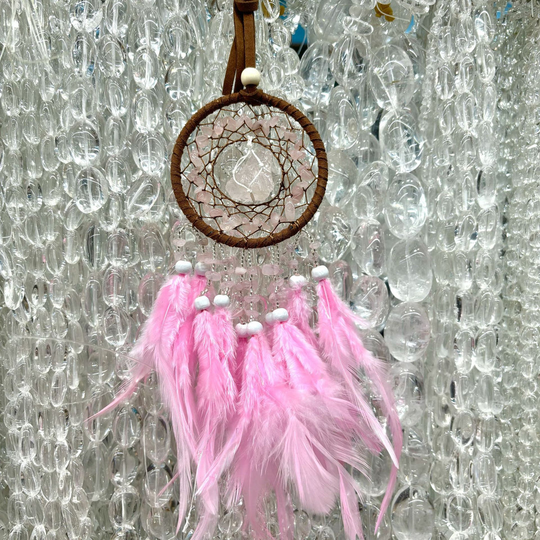 Crystal Cluster Feather Dreamcatcher Ornament (Healing Spiritual Style Series)