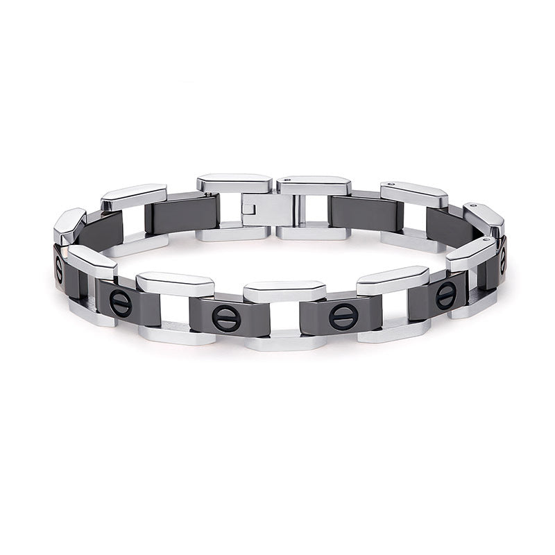 Men's Premium Magnetic Therapy Ceramic Bracelet – Stylish, Anti-Radiation & Health Balance