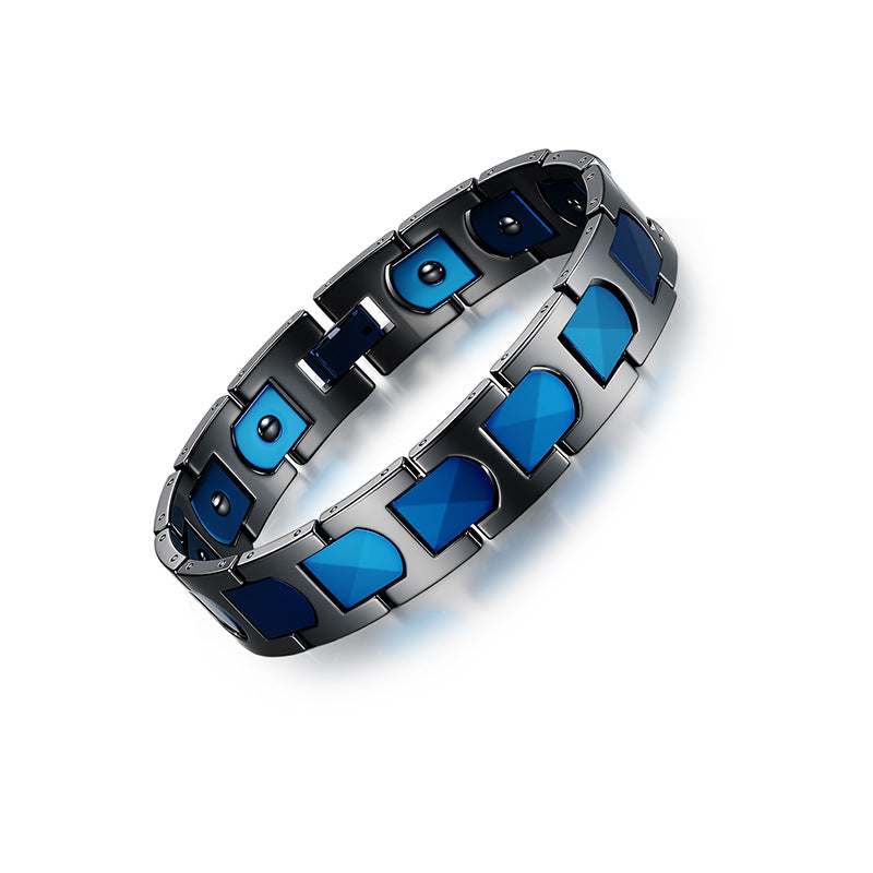 Men's Premium Magnetic Therapy Ceramic Bracelet – Stylish, Anti-Radiation & Health Balance