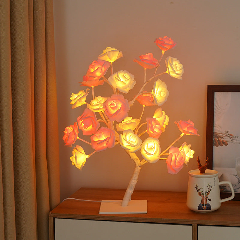 Rose Tree Shape Ambient Light (Warm Light Romantic Style Series)