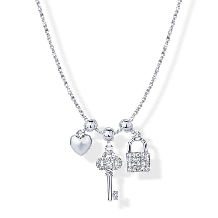 Slidable Triple Charms Beaded Collarbone Necklace, 8 Themed DIY Pendant Sets, Gold & Silver Two Tones Available