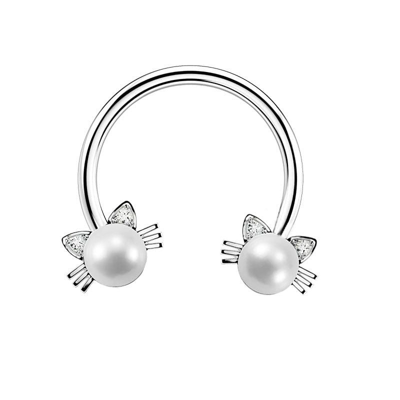 Whimsical Animal & Plant C-Shaped Nose Ring Set (Light Luxury Niche Cute Nose/Ear Piercing)