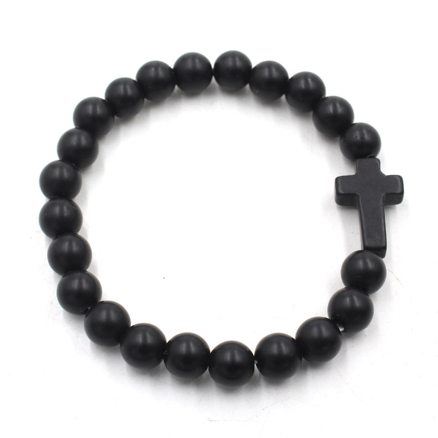 Natural Crystal Cross Energy Bracelet (Faith & Protection Fortune Style)