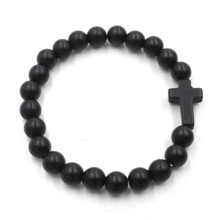 Natural Crystal Cross Energy Bracelet (Faith & Protection Fortune Style)