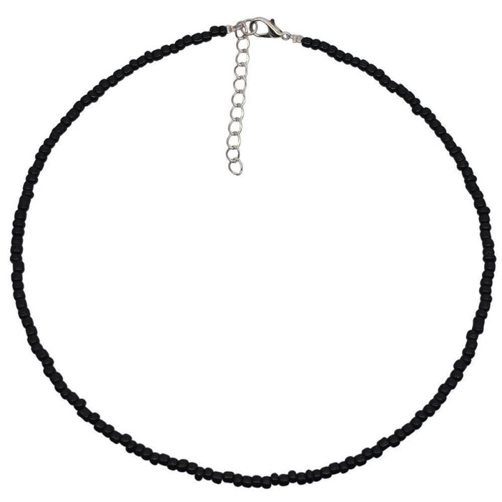 Macaron Frosted Mini Bead Choker, Multi-Color Simple Adjustable Thin Beaded Clavicle Necklace