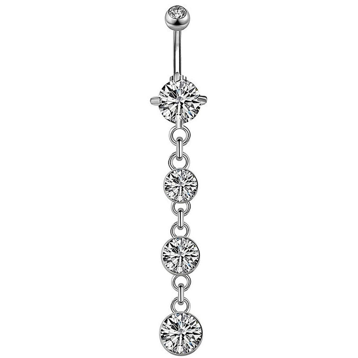 S925 Silver Diamond Pendant Belly Button Ring (Sweet-Cool Luxury Multi-Style)