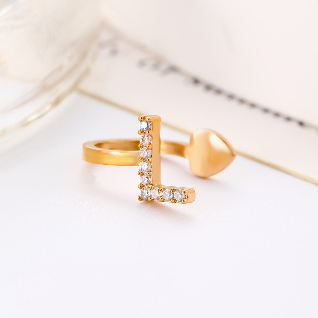 A-Z 26 Letters Paved Diamond Ear Cuffs, Adjustable Diamond Ear Cuffs For Non-Pierced Ears