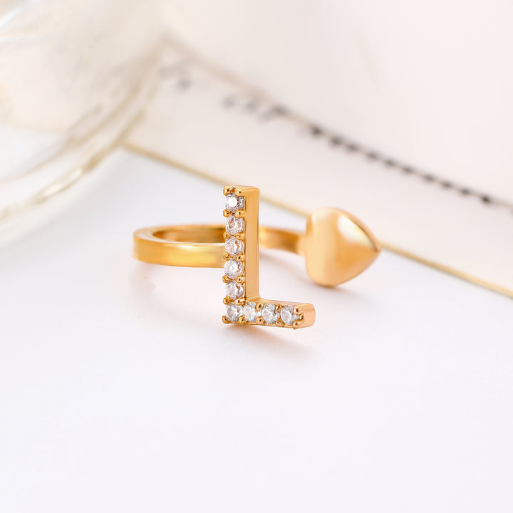 A-Z 26 Letters Paved Diamond Ear Cuffs, Adjustable Diamond Ear Cuffs For Non-Pierced Ears