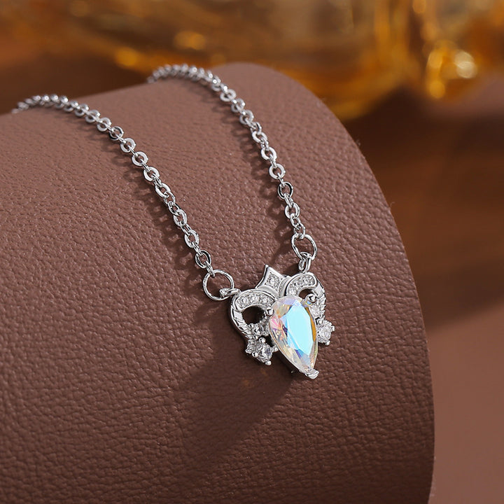 Vintage Iridescent Teardrop Diamond Multi-Style Necklace Set