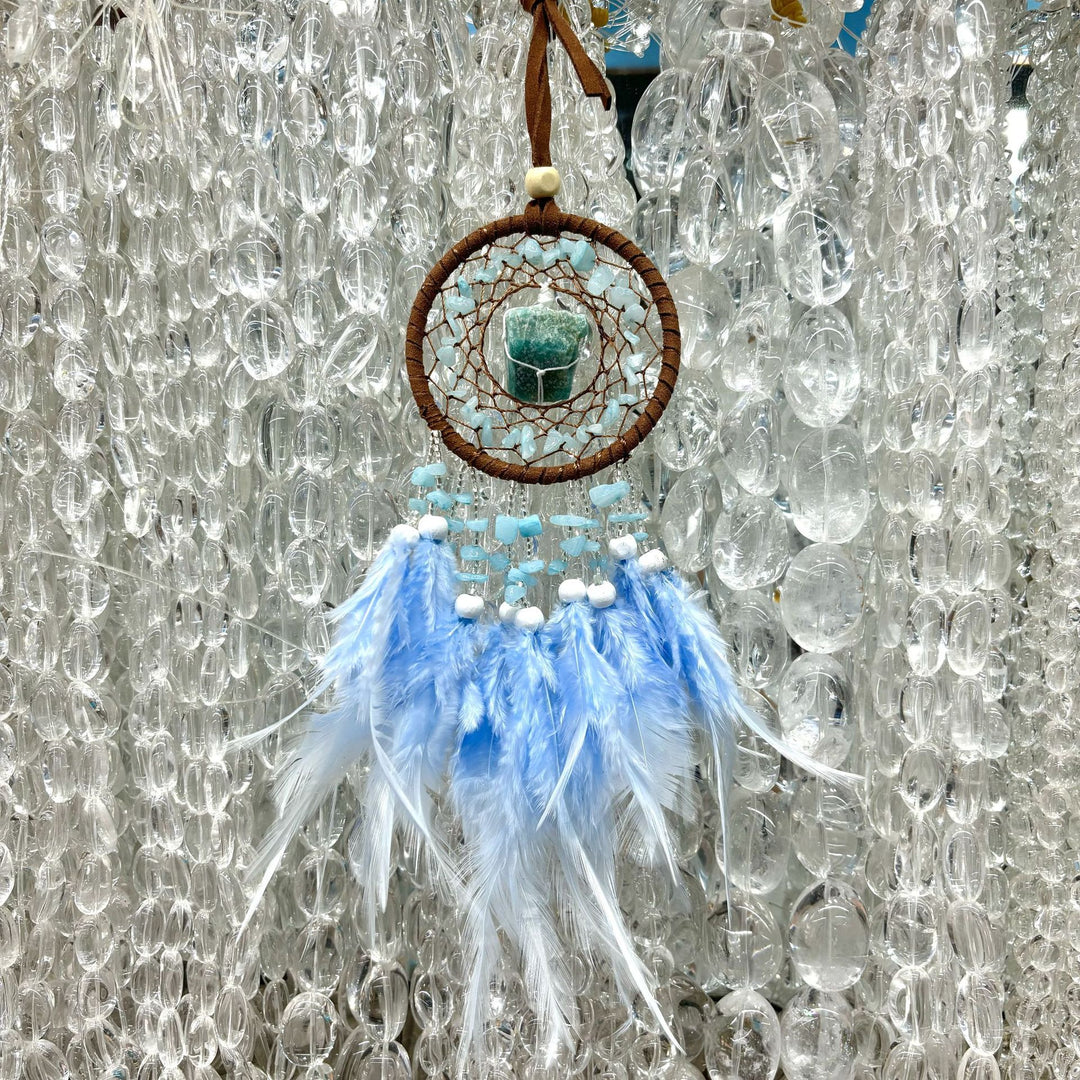 Crystal Cluster Feather Dreamcatcher Ornament (Healing Spiritual Style Series)