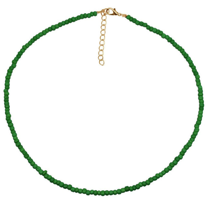 Macaron Frosted Mini Bead Choker, Multi-Color Simple Adjustable Thin Beaded Clavicle Necklace