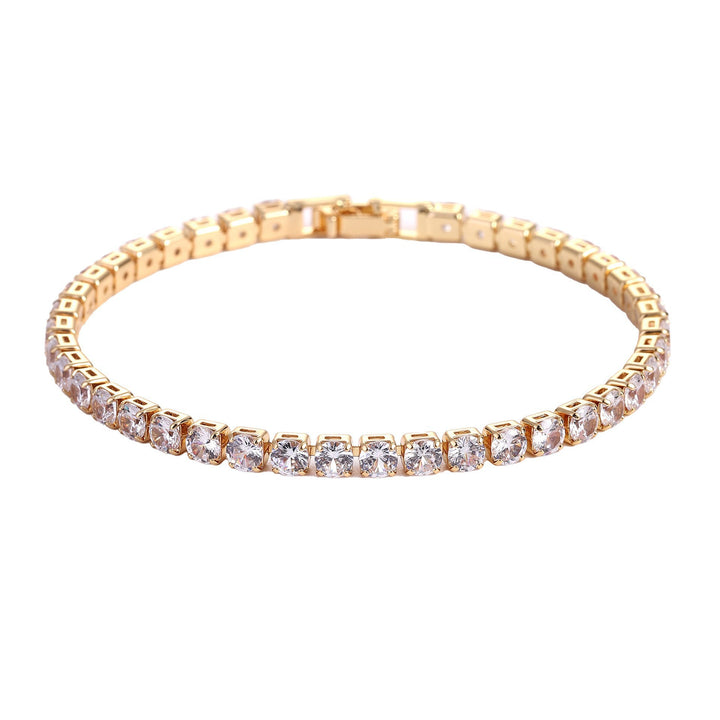 Full Diamond Tennis Bracelet (Luxury Shimmer Dopamine Style)