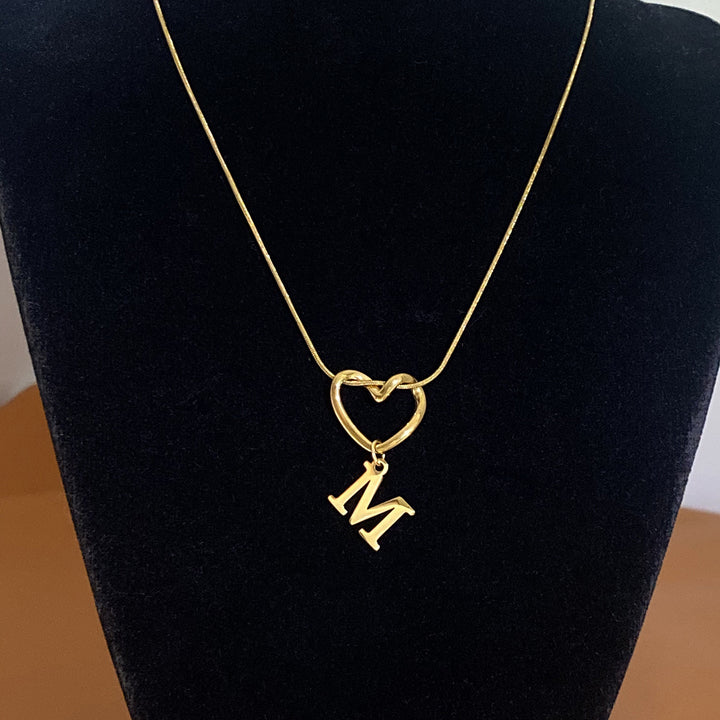 Heart & Initial Choker Set (Light Luxury Niche Personalized Necklace)
