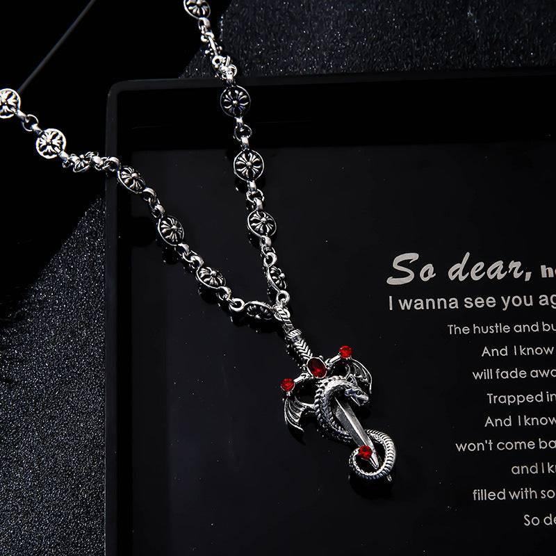 Vintage Cross Pendant Necklace (Streetwear Unisex Chain)