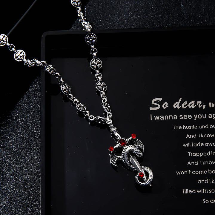Vintage Cross Pendant Necklace (Streetwear Unisex Chain)