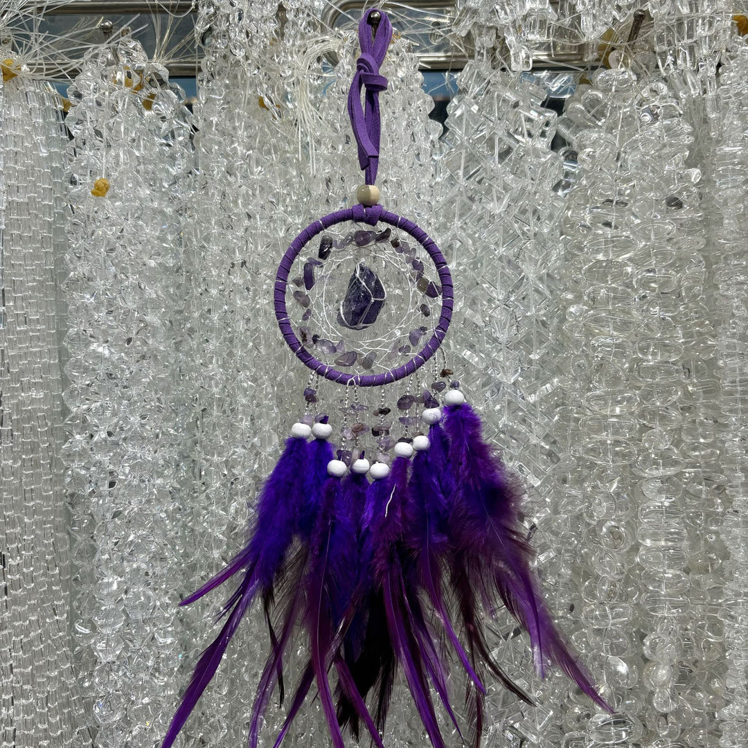Crystal Cluster Feather Dreamcatcher Ornament (Healing Spiritual Style Series)