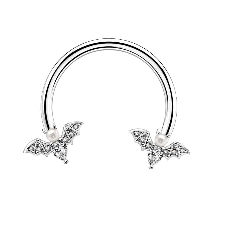 Whimsical Animal & Plant C-Shaped Nose Ring Set (Light Luxury Niche Cute Nose/Ear Piercing)