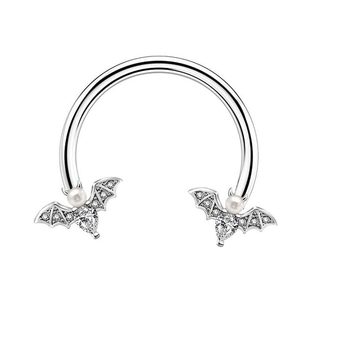 Whimsical Animal & Plant C-Shaped Nose Ring Set (Light Luxury Niche Cute Nose/Ear Piercing)