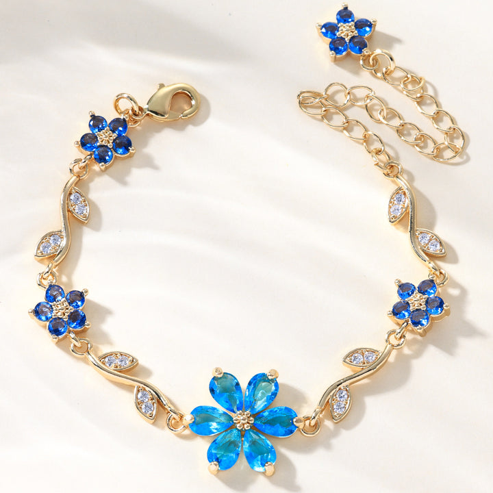 Pink Flower Cluster Vine Bracelet (Sweet Girl Vibe Choker)