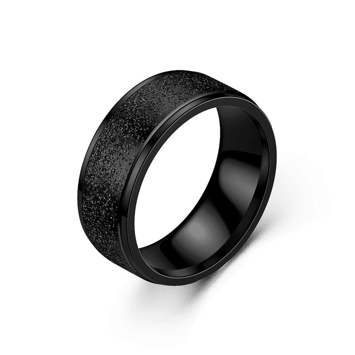Matte Spark Wide Band Plain Ring