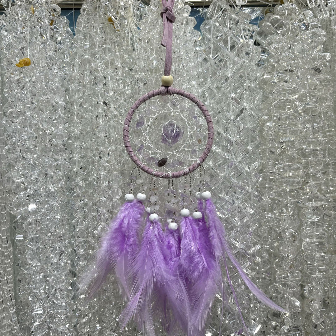 Crystal Cluster Feather Dreamcatcher Ornament (Healing Spiritual Style Series)