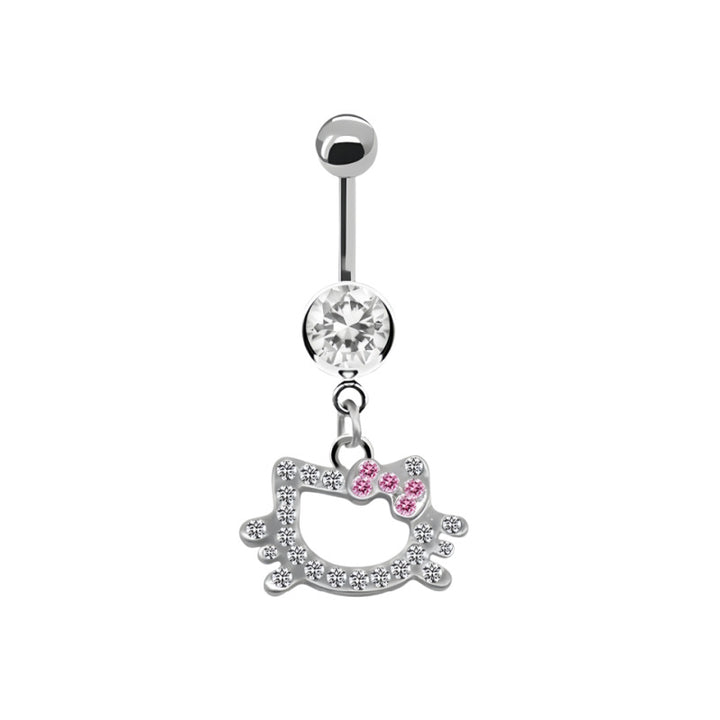 S925 Silver Diamond Pendant Belly Button Ring (Sweet-Cool Luxury Multi-Style)
