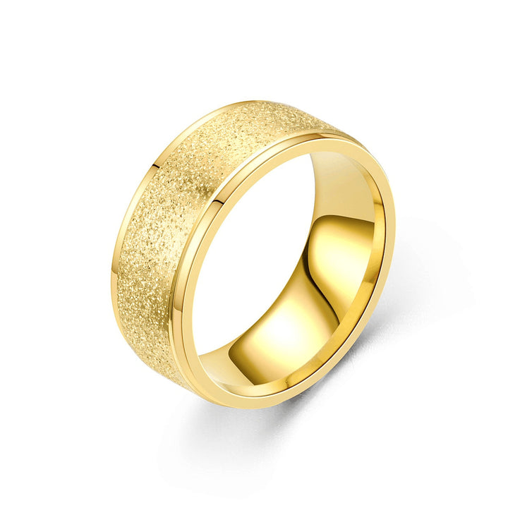 Matte Spark Wide Band Plain Ring