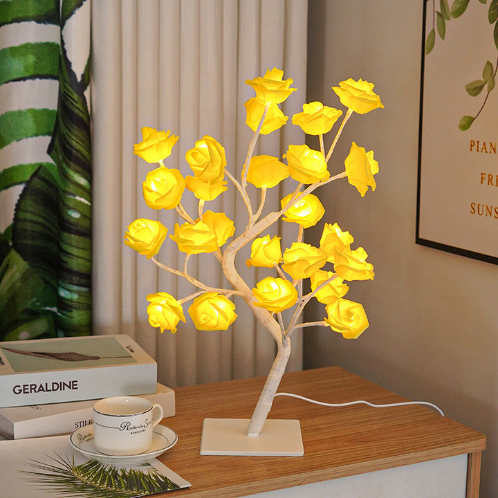 Rose Tree Shape Ambient Light (Warm Light Romantic Style Series)