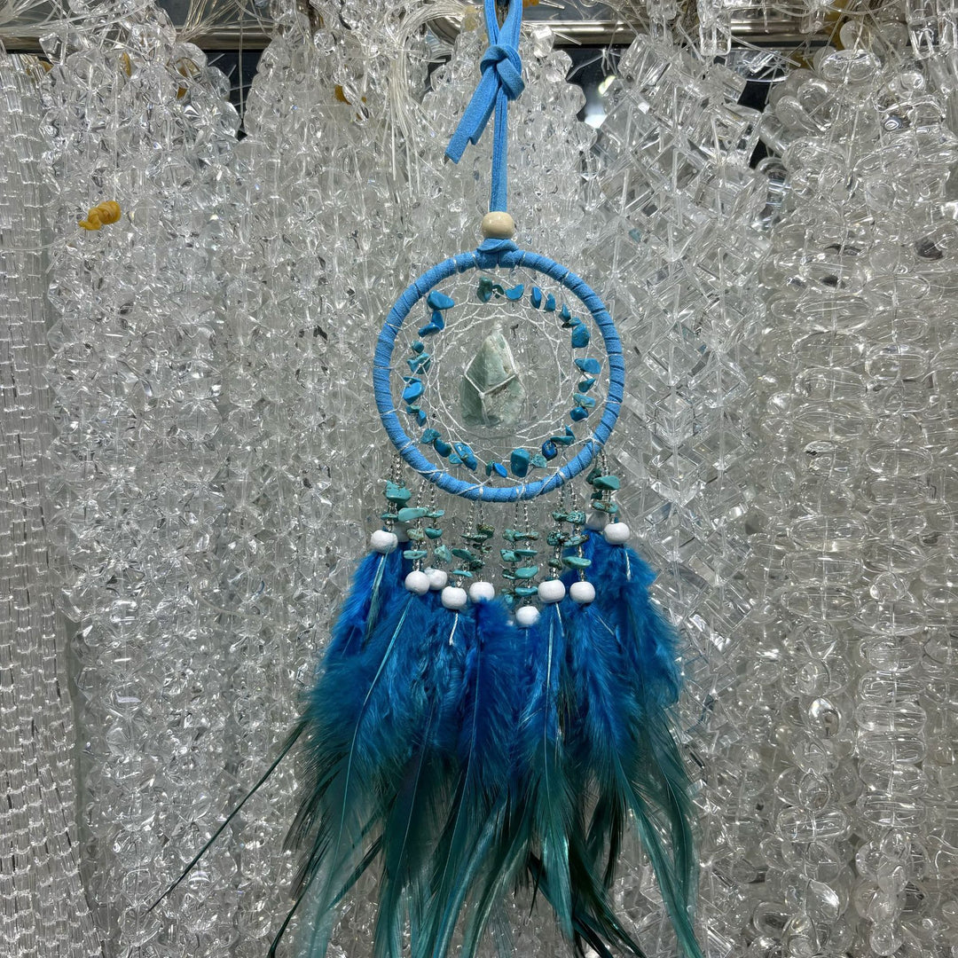 Crystal Cluster Feather Dreamcatcher Ornament (Healing Spiritual Style Series)