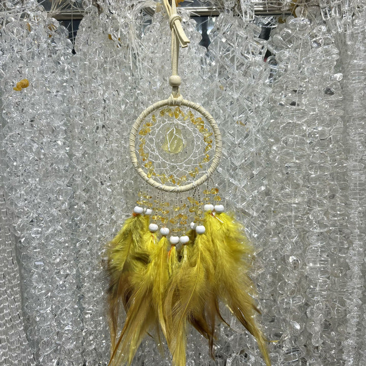 Crystal Cluster Feather Dreamcatcher Ornament (Healing Spiritual Style Series)